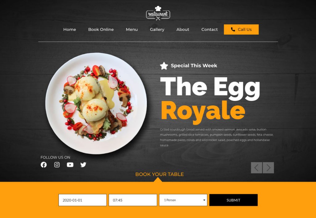 Restaurant Web Page